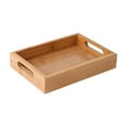thumbnail image 2 of Taicans Wooden Serving Trays with Handle,Serving Tray with Handles,Bamboo Breakfast Tray Wooden Trays Decorative Serving Platte for Breakfast,Coffee Table/Butler & More,11.8 x 7.9 In, 2 of 9