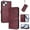 Winered, variant on Allytechgroup Case for iPhone 15 with Credit Card Slot, RFID Blocking PU Leather Flip Wallet Stand Phone Case with Lanyard Shockproof and Anti-Scratch Cover for iPhone 15, Winered