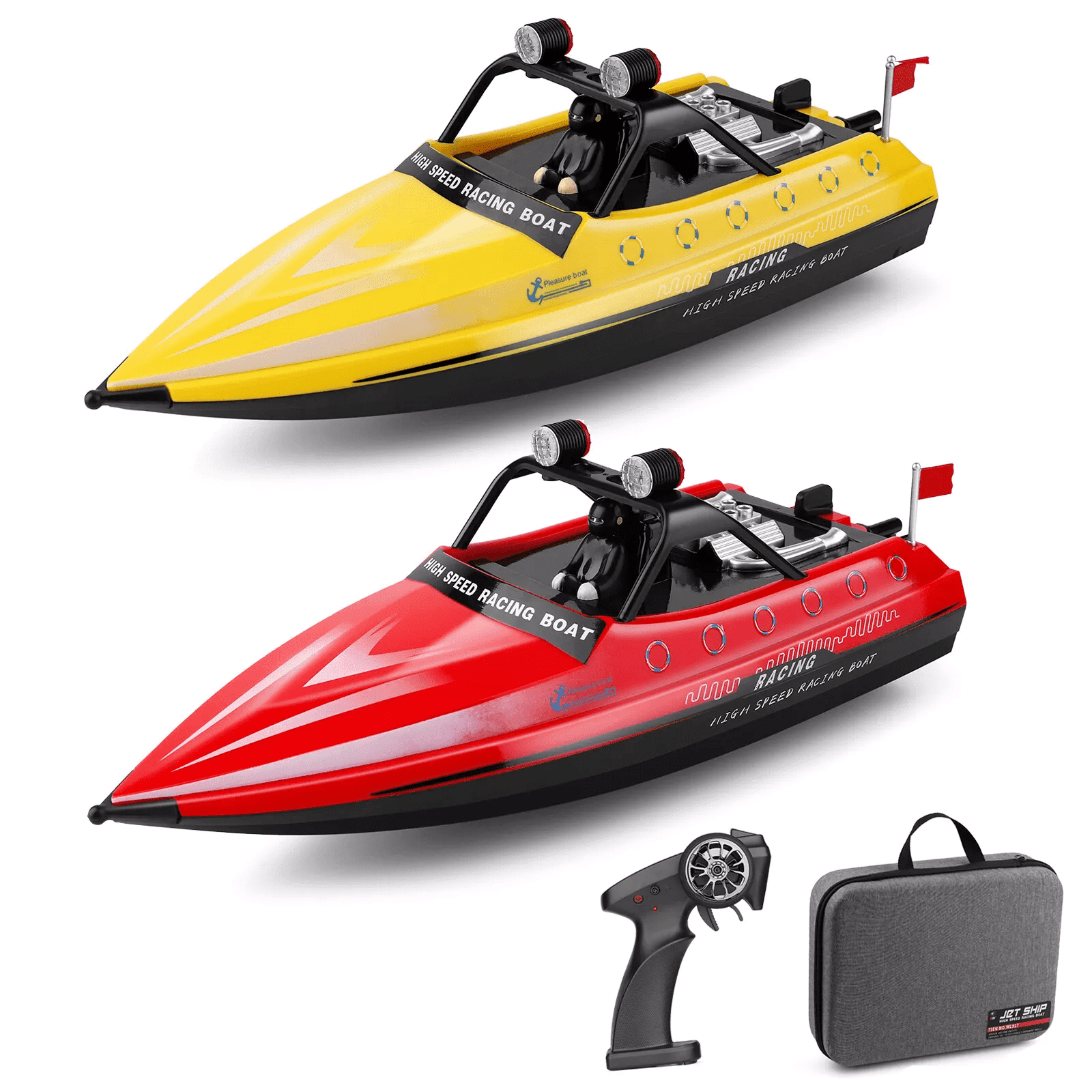 Bruce&Shark RC Boat, WLtoys WL917 Remote Control Boat, 10MPH High Speed RC Racing Boat for Pools or Lakes, 2.4GHz RC Boats for Adults Kids