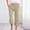 Beige, variant on Summer Pants Dgankt 2025 Fashion Women's Small Print Drawstring Cotton Linen Casual Loose Leisure Straight Leg Pants