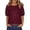 Wine, variant on Laqbezok Women's Shiny Sequin Short Sleeve Top, Pullover Puff Sleeve Patchwork Blouse, Casual Sparkly Party Outfit