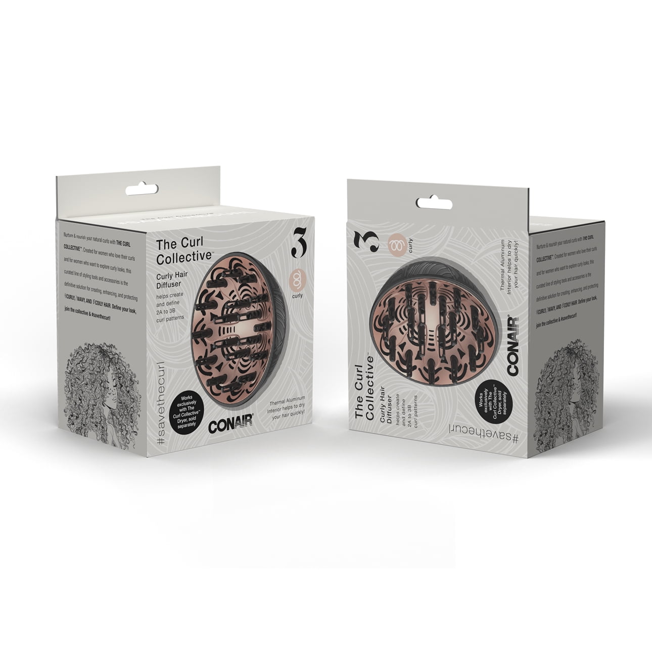 The Curl Collective ™ Curly Hair Diffuser, Curly Hair Diffuser