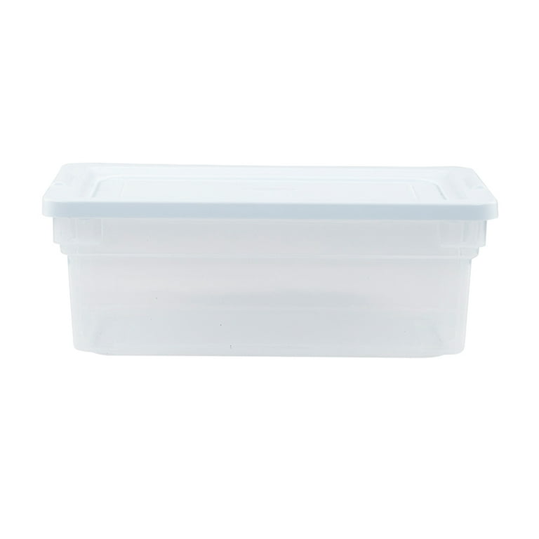 Rubbermaid 6 qt Clear Plastic Indoor Storage Tub Tote Container & Lid, 12 Pack