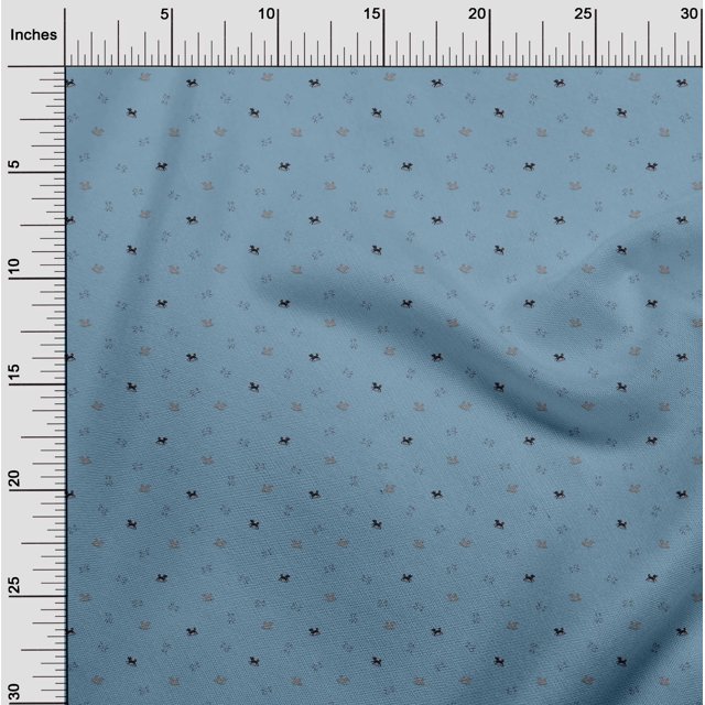 oneOone Cotton Poplin Fabric Dogs Animal Printed Fabric 1 Yard 56 Inch Wide