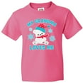thumbnail image 3 of Inktastic Polar Bear My Grandma Loves Me in Santa Hat with Snowflakes Youth T-Shirt, 3 of 5