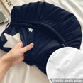 thumbnail image 4 of King Size Fitted Sheet Set - Modern 3 Piece Bedding Sets 16" Deep Pocket Fitted Sheet with 2 Pillowcases, Japanese Style Minimalist Moon Stars Blue Brushed Microfiber Hotel Luxury Bed Sheets, 4 of 9