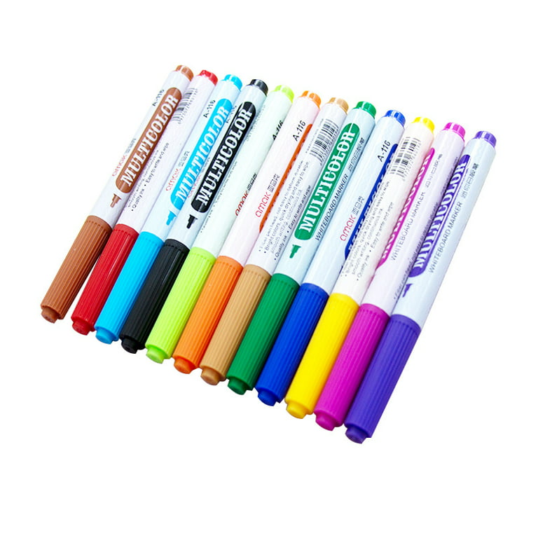 12pcs Water Doodle Pens With Magic Floating Function For Kids, Erasable  Whiteboard Pens.