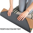 thumbnail image 3 of Orange Boho Geometric and Plant Pattern Hot Yoga Mat Towel Non Slip for Hot Yoga - Quick-Drying Yoga Mat Cover with 4 Corner Pockets with Travel Bag - Hot Yoga Towel Non Slip 74"x26", 3 of 6