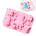 thumbnail image 3 of Biscuit Mold 9-grid DIY Prop Baking Tool Exquisite High-temperature Resistance Interactive Household Accessories Silicone Molds Pink, 3 of 8