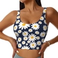 thumbnail image 2 of Lsque Daisy Floral Printed Women'S Sports Bra, Compression, Moisture Wicking, High-Impact Sports Bra For Women,Supportive sports bra-X-Large, 2 of 9