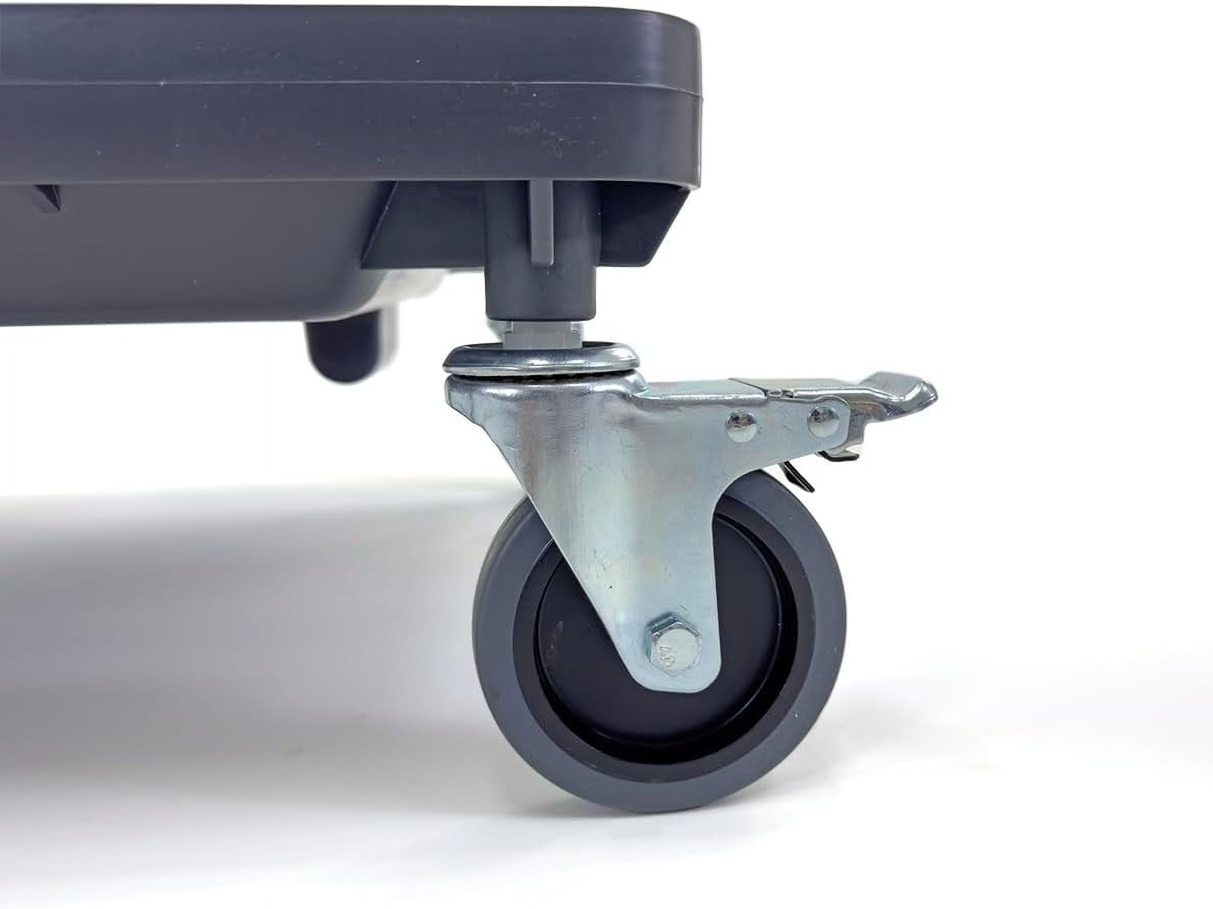 Dolly for Dish Rack and Glass Rack | 2 Wheel Lock 4" | 250 lbs. max Capacity | Gray