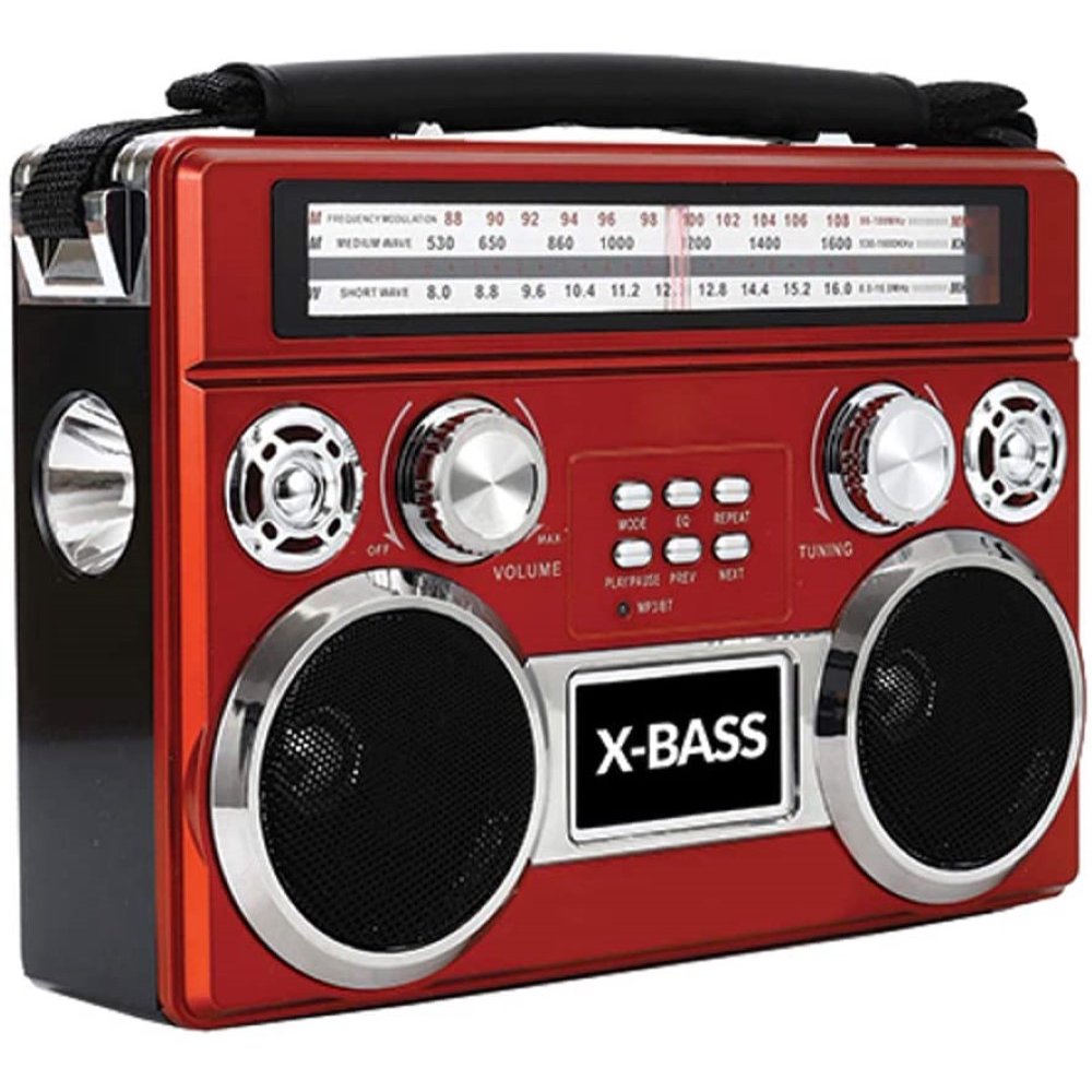 Supersonic SC1097BTBlack 3 Band Radio with Bluetooth and Flashlight