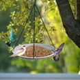 thumbnail image 5 of sruoe Bird Feeder, Hanging Bird Feeder Tray, Bird Feeders Outdoor, Cardinal Bird Feeder, Hopper Feeder, Small Large Bowl Wild Bird Feeders for Garden Decor, Silica Gel, 5 of 6