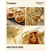 Katbite 12 x 262ft Unbleached Parchment Paper Roll, Non-Stick, Extra Long with Serrated Cutter,Balanced Series