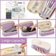 thumbnail image 3 of Big Capacity Pencil Pen Case Office College School Large Storage High Capacity Bag Pouch Holder Box Organizer Blue (Purple), 3 of 4