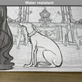 thumbnail image 6 of Ambesonne Teen Room Place Mats Set of 4, Fashion Woman Victorian, Standard Size, Dark Grey and White, 6 of 6