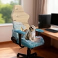 thumbnail image 2 of TSOVTHRID Beagle Dog Black Print 4 Pieces Gaming Chair Covers Slipcovers Non-Slip Gamer Chair Cover Stretchable Rotating Armchair Covers with Armrest Covers for Study or Bedroom, 2 of 7