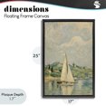 thumbnail image 4 of Stupell Industries Coastal Sailboat Beneath Swirling Clouds Black Floating Frame Canvas Art, 17 x 25, by Angie Hawke, 4 of 8