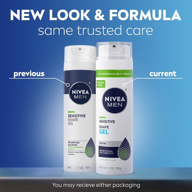 NIVEA MEN, Sensitive Shave Gel, 7 oz, for Sensitive Skin - Walmart.com