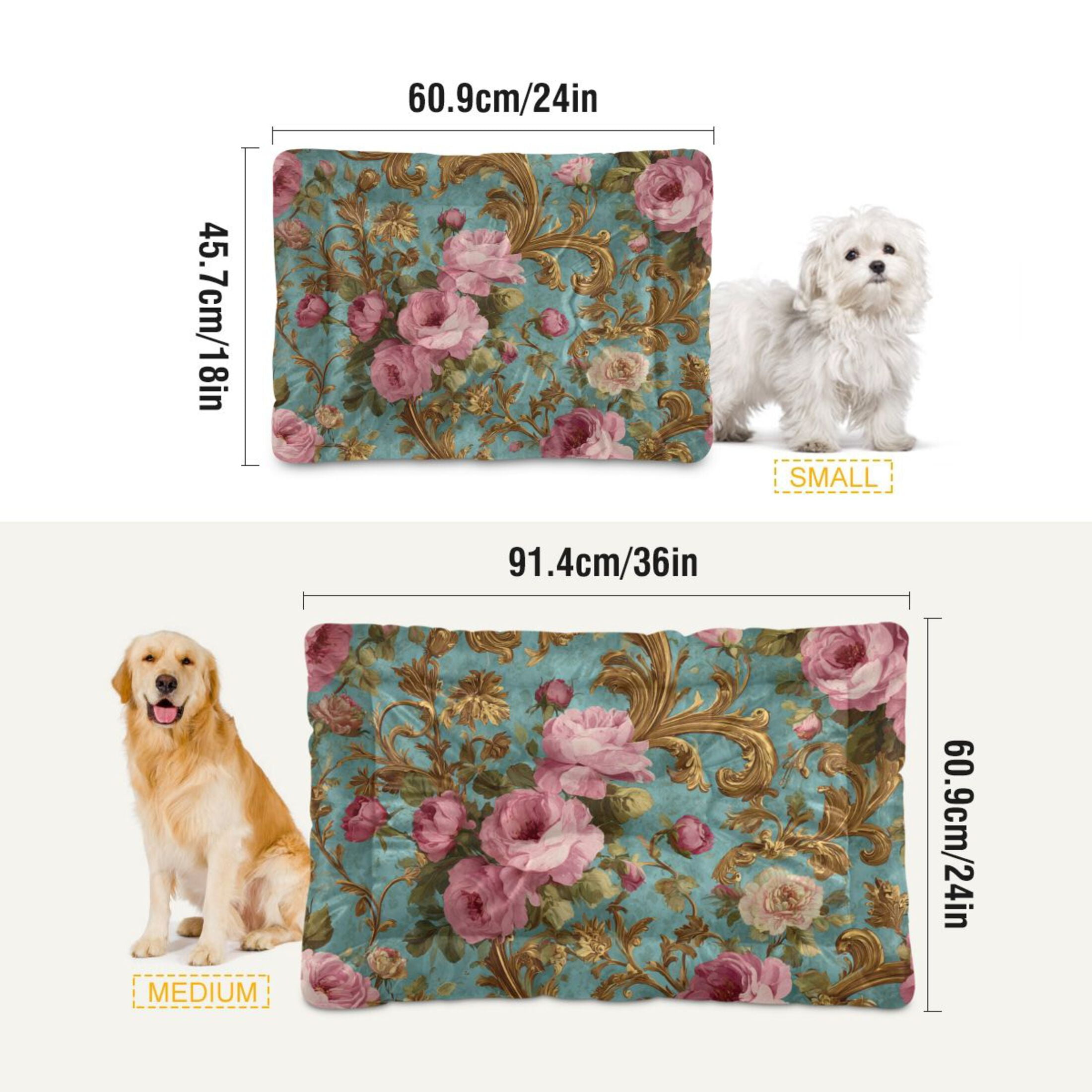 Cozy Mat Pet Bed Indoor Outdoor Warm Soft For Cat Dog Puppy(S/M) Print Of Rococo-style