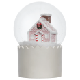 thumbnail image 2 of Bouclair Blanc et Rouge Boule à neige maison en pain d'épice, 2 of 3