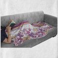 thumbnail image 6 of Cartoon Soft Flannel Fleece Blanket, Illustration of Angels Stars and Cats Clouds with Mini Hearts Otaku Kawaii Japanese, Cozy Plush for Indoor and Outdoor Use, 70" x 90", Multicolor, by Ambesonne, 6 of 6
