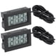 thumbnail image 4 of 2 termómetros digitales electrónicos, termostato, medidor de temperatura, actualización de 2 segundos con sonda, color negro, 4 of 15
