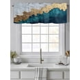 thumbnail image 4 of Ocean Coastal Curtain Valances for Windows, Beach Modern Abstract Oil Painting Kitchen Valance Window Treatment, Light Filtering Block Curtains for Bathroom/Bedroom/Living Room 42'' x 18'', 4 of 9