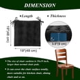 thumbnail image 2 of Cojines para Silla de Comedor Juego de 4 Suaves Cuadrado con diseño con Lazos Interior Negro, 2 of 4