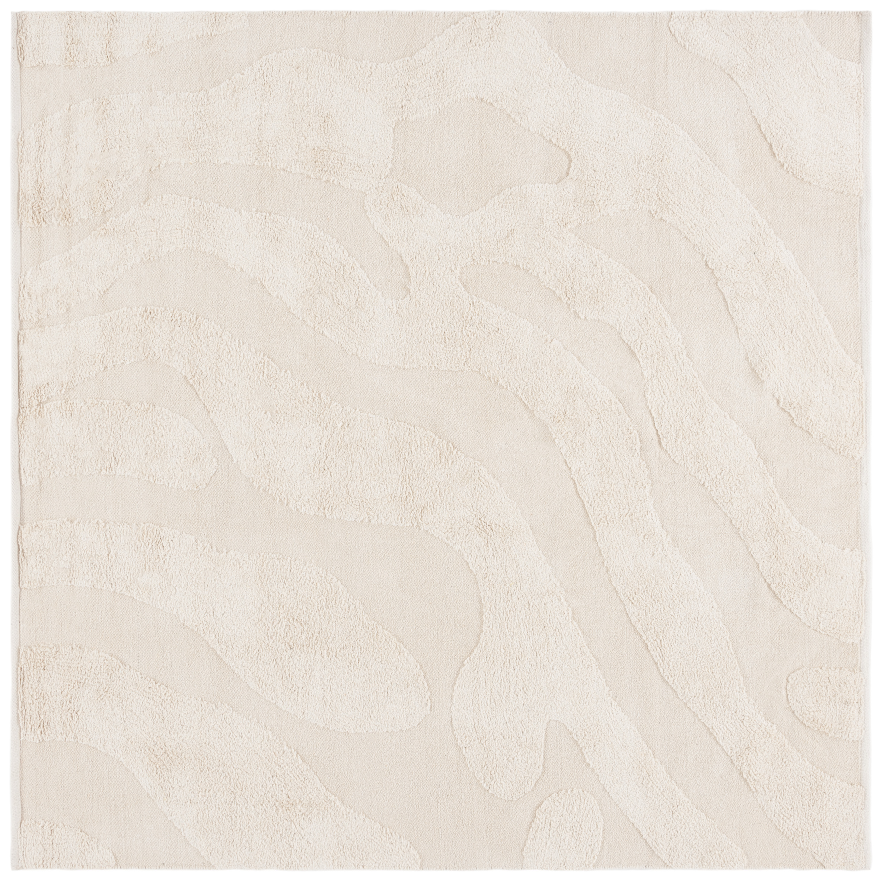 SAFAVIEH Easy Care Winslow Geometric Area Rug, Ivory, 6' x 6' Square