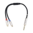 thumbnail image 1 of Audio Cable Professional Wear-resistant Black Headphone Splitter Plug-in Alloy Adapter Headphone Splitter Video Camera Accessories Converter Sound Console, 1 of 6