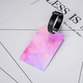thumbnail image 5 of PAYOHTO Luggage Tags for Suitcases Texture Bright Pink Spray PVC Lable for Travel Bag, 5 of 7