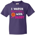 thumbnail image 3 of Inktastic I Watch Basketball with Daddy Youth T-Shirt, 3 of 5
