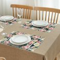thumbnail image 3 of Pioneer Flower Floral Print Pattern Summer Placemats Table Placemats Set Of 4-Linen Kitchen Washable Placemats Table Mats 12x18 Inch Non-Slip Heat Resistant, 3 of 6