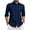 Navy, variant on LIaqionyy Mens Button down Shirts Cotton Linen Casual Long Sleeve Shirt Tops Fall Clothes with Pockets