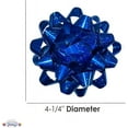 thumbnail image 6 of PMU Decorative Confetti Gift Bows 4-1/4 Inch Large Metallic Sparkle Royal Blue (12/Pkg) Pkg/1, 6 of 7