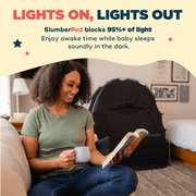 SlumberPod The Original Blackout Sleep Tent Travel Essential for Babies and Toddlers, Mini Crib and Pack N Play Cover, Sleep Pod for Kids with Monitor Pouch and Fan Pouch, Blocks 95% Light, Black