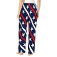 thumbnail image 3 of Xecao Patriotic Star Women's Straight Lounge Pajama Pants: The Epitome of Relaxed Sleepwear, 3 of 9