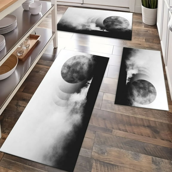 Floor Rugs Sets 3 Piece with Runner, Farmhouse Kitchen Rugs and Mats Non Skid Washable Runner Rug for Kitchen Sink Laundry
