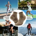 thumbnail image 5 of LWFBDTK Women Crew Athletic Socks, 5-Pairs, Cushioned Athletic Running Socks, Breathable Casual Long Socks, Size L (9-12.5), Brown, 5 of 7