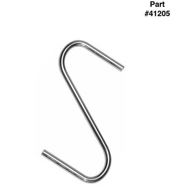 Concept Housewares PR-41205 Inch S Inch Hooks - 2 Pack Chrome Plated Steel Pot Rack Hardware