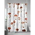 thumbnail image 5 of Fall Shower Curtain Orange Shower Curtains for Bathroom Thanksgiving Decor, Waterproof Polyester Shower Curtain Set with Hooks, Extra Long 72" x 96" Mushrooms, 5 of 6