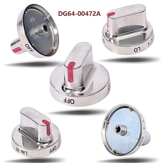 5 Pcs Gas Stove Burner Control Knob Fit for Samsung Dial Range Oven Stove Knobs DG64-00472A