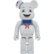 تمثال Medicom 1000% Berbrick Stay Puft Marshmallow Man White Chrome Collectible Figure