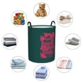 thumbnail image 6 of XMXY Round Laundry Basket Organizer, Eat Sleep Game Repeat Retro Green Print Waterproof Collapsible Dirty Clothes Basket Laundry Hamper, Medium Size, 6 of 8