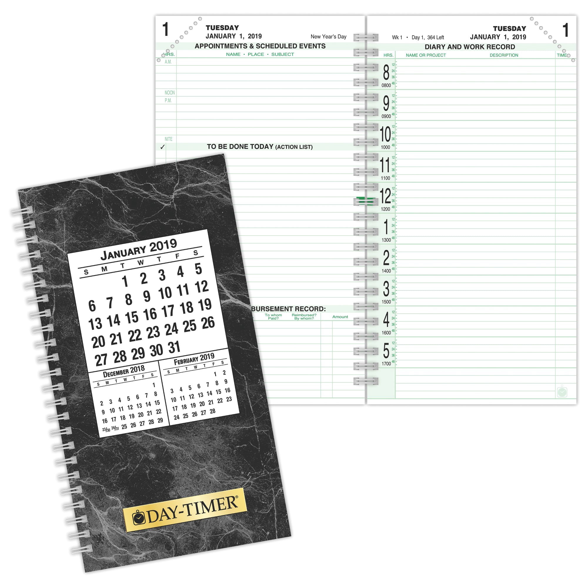 Day Timer 2 Page Per Day Original Refill Pocket Size Walmart