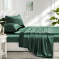 thumbnail image 3 of Luxury Satin Sheets Set Queen Size Blackish Green, 4-Piece Bedding Sets with Deep Pockets - Soft and Smooth Satin Bed Sheets for Ultra Comfort and Elegance, 3 of 8