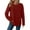 Red, variant on hotojiny Womens Shirts Casual Crew Neck Long Sleeve Tunic Tops Solid Color Athletic Workout Tees Lightweight Knit Pullover