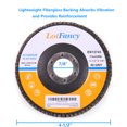 thumbnail image 3 of LotFancy 10Pcs 40 Grit Aluminum Oxide Sanding Flap Discs, 4.5 x 7/8 inches, Type#27, 3 of 7