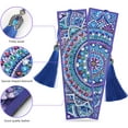 thumbnail image 3 of Hweilai (2 Pack) VETPW Diamond Embroidery Bookmarks Kit with Leather Tassel, 5D DIY Mandala Diamond Painting Bookmarks, Paint by Number Kit for Birthday and Graduation, 3 of 5